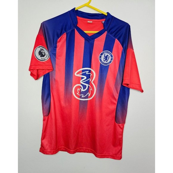 Chelsea FC Premier League Soccer Blue Pink Jersey Sz Men's M Medium Football - Picture 1 of 5